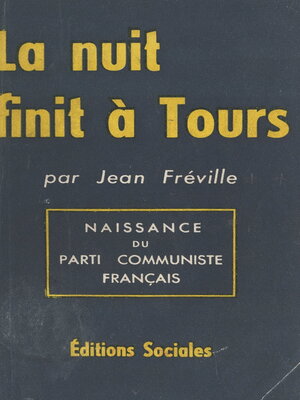 cover image of La nuit finit à Tours